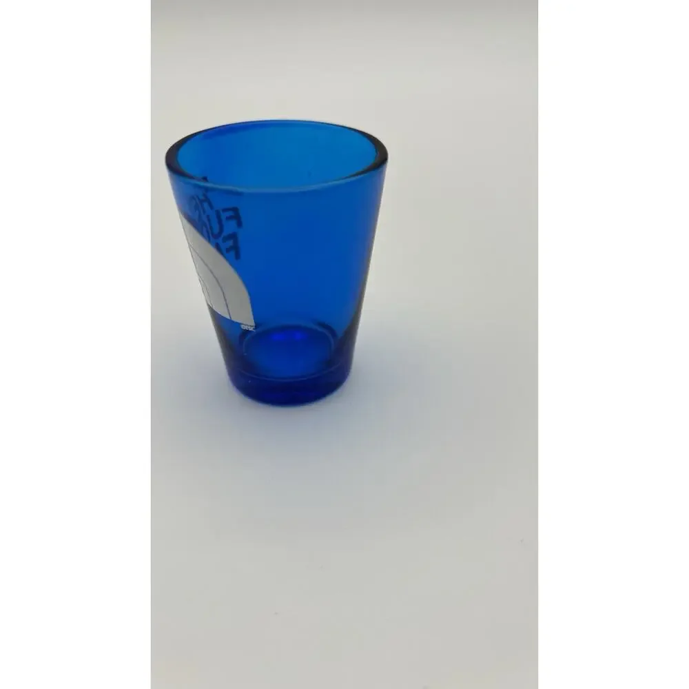 Hey F*** Face Shot Glass. Looks Like North face Logo. VG Condition.